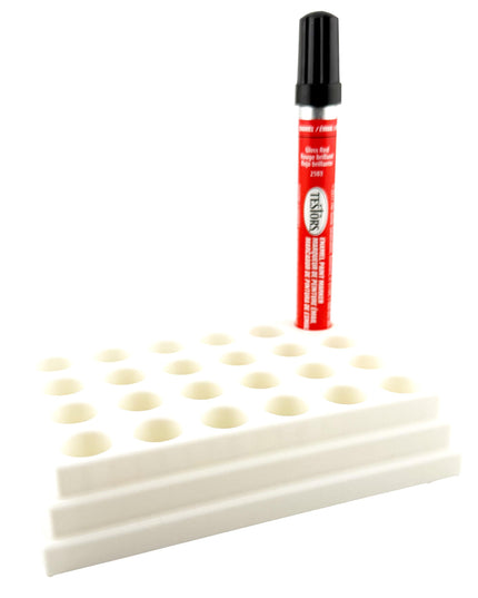 Jeff Did It! - Testors Paint Pen Marker Holder - Holds 24 Paint Pen Markers - Anti-Slip Rubber Feet - 3D Printed - Made in the USA