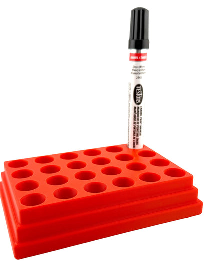 Jeff Did It! - Testors Paint Pen Marker Holder - Holds 24 Paint Pen Markers - Anti-Slip Rubber Feet - 3D Printed - Made in the USA