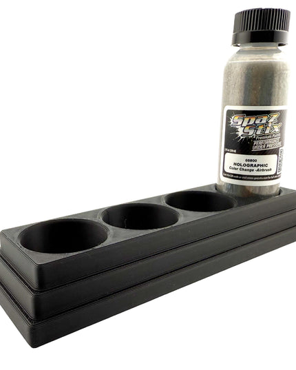 Jeff Did It! - Spaz Stix 2oz Airbrush Bottle Holders - Holds 4 Spaz Stix 2oz Airbrush Bottles  with Anti-Slip Rubber Feet - 3D Printed