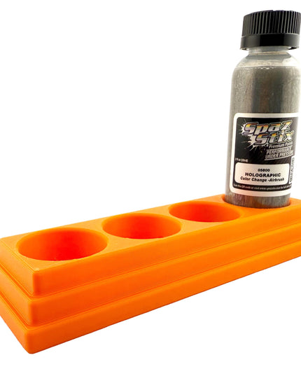 Jeff Did It! - Spaz Stix 2oz Airbrush Bottle Holders - Holds 4 Spaz Stix 2oz Airbrush Bottles  with Anti-Slip Rubber Feet - 3D Printed
