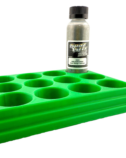 Jeff Did It! - Spaz Stix 2oz Airbrush Bottle Holders - Holds 12 Spaz Stix 2oz Airbrush Bottles  with Anti-Slip Rubber Feet - 3D Printed