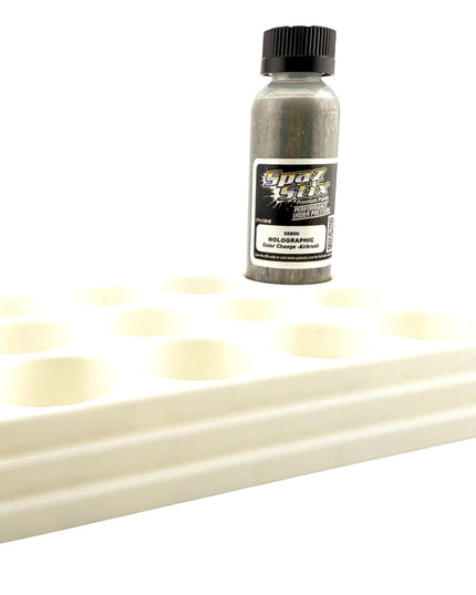 Jeff Did It! - Spaz Stix 2oz Airbrush Bottle Holders - Holds 12 Spaz Stix 2oz Airbrush Bottles  with Anti-Slip Rubber Feet - 3D Printed