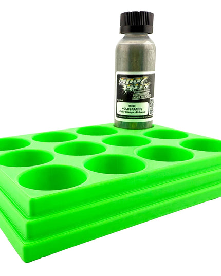 Jeff Did It! - Spaz Stix 2oz Airbrush Bottle Holders - Holds 12 Spaz Stix 2oz Airbrush Bottles  with Anti-Slip Rubber Feet - 3D Printed