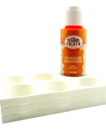 Jeff Did It! - Testors 2oz Bottle Holder - Holds 6 Bottles w/Anti-Slip Rubber Feet  Holds Testors Craft 2oz Bottles 2oz , etc - 3D Printed