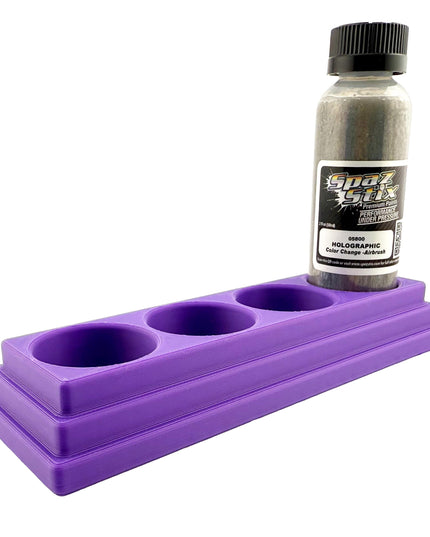 Jeff Did It! - Spaz Stix 2oz Airbrush Bottle Holders - Holds 4 Spaz Stix 2oz Airbrush Bottles  with Anti-Slip Rubber Feet - 3D Printed