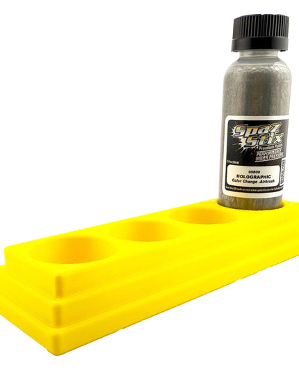 Jeff Did It! - Spaz Stix 2oz Airbrush Bottle Holders - Holds 4 Spaz Stix 2oz Airbrush Bottles  with Anti-Slip Rubber Feet - 3D Printed