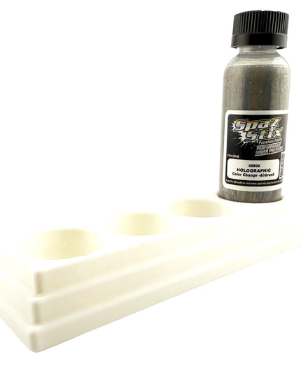 Jeff Did It! - Spaz Stix 2oz Airbrush Bottle Holders - Holds 4 Spaz Stix 2oz Airbrush Bottles  with Anti-Slip Rubber Feet - 3D Printed