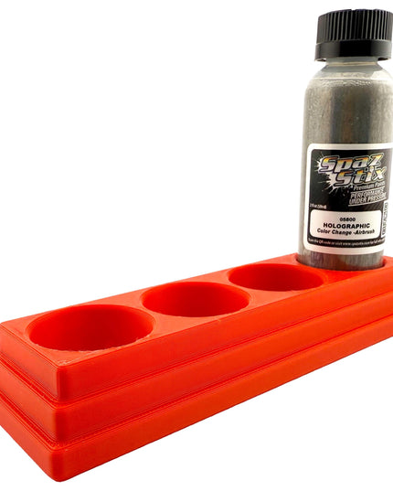 Jeff Did It! - Spaz Stix 2oz Airbrush Bottle Holders - Holds 4 Spaz Stix 2oz Airbrush Bottles  with Anti-Slip Rubber Feet - 3D Printed