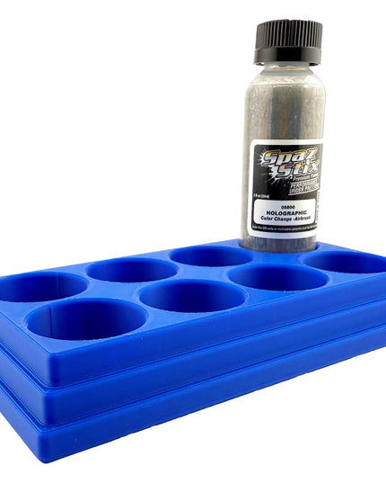 Jeff Did It! - Spaz Stix 2oz Airbrush Bottle Holders - Holds 8 Spaz Stix 2oz Airbrush Bottles  with Anti-Slip Rubber Feet - 3D Printed