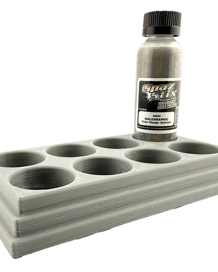 Jeff Did It! - Spaz Stix 2oz Airbrush Bottle Holders - Holds 8 Spaz Stix 2oz Airbrush Bottles  with Anti-Slip Rubber Feet - 3D Printed