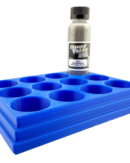 Jeff Did It! - Spaz Stix 2oz Airbrush Bottle Holders - Holds 12 Spaz Stix 2oz Airbrush Bottles  with Anti-Slip Rubber Feet - 3D Printed