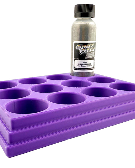Jeff Did It! - Spaz Stix 2oz Airbrush Bottle Holders - Holds 12 Spaz Stix 2oz Airbrush Bottles  with Anti-Slip Rubber Feet - 3D Printed