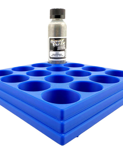 Jeff Did It! - Spaz Stix 2oz Airbrush Bottle Holders - Holds 16 Spaz Stix 2oz Airbrush Bottles  with Anti-Slip Rubber Feet - 3D Printed