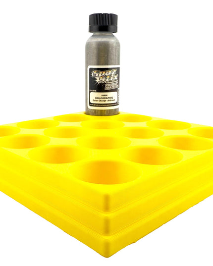 Jeff Did It! - Spaz Stix 2oz Airbrush Bottle Holders - Holds 16 Spaz Stix 2oz Airbrush Bottles  with Anti-Slip Rubber Feet - 3D Printed