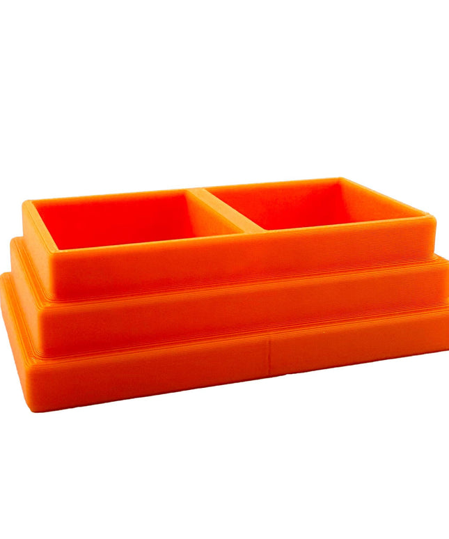 Jeff Did It! - Testors Brush Cleaner Holder 1.75oz Bottle - Holds 2 Bottles - Anti-Slip Rubber Feet - 3D Printed - Made in the USA