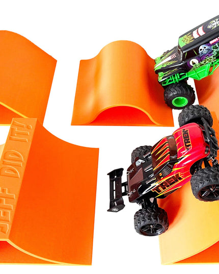 1/24th Monster Truck Ramp Set 1 Includes 5 Stunt/Jump Ramps - 200mm Wide - Anti Slip Rubber Feet - Works w/Micro RC's as well - Losi Micro