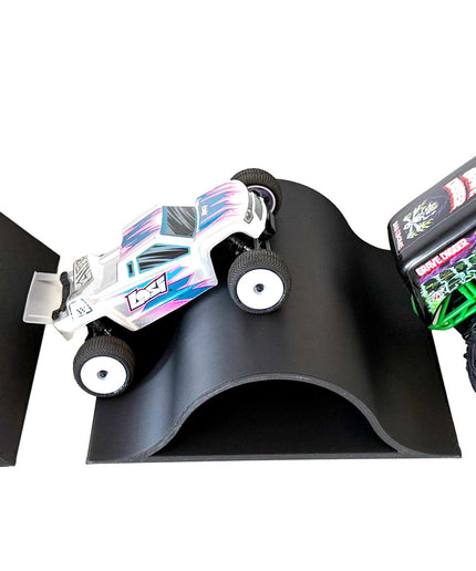 1/24th Monster Truck Ramp Set Includes 3 Jump/Roll Over Ramps - 200mm Works as Display Stand - Includes Anti Slip Rubber Feet - Great Gift!