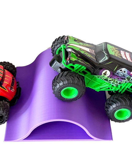 1/24th Monster Truck Ramp Set Includes 3 Jump/Roll Over Ramps - 200mm Works as Display Stand - Includes Anti Slip Rubber Feet - Great Gift!