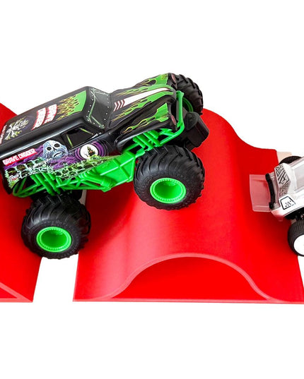 1/24th Monster Truck Ramp Set Includes 3 Jump/Roll Over Ramps - 200mm Works as Display Stand - Includes Anti Slip Rubber Feet - Great Gift!