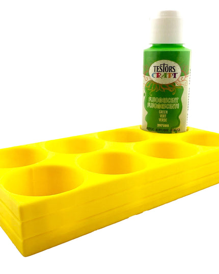 Jeff Did It! - Testors 2oz Bottle Holder - Holds 8 Bottles w/Anti-Slip Rubber Feet  Holds Testors Craft 2oz Bottles 2oz , etc - 3D Printed