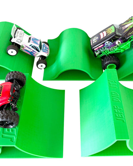 1/24th Monster Truck Ramp Set 1 Includes 5 Stunt/Jump Ramps - 200mm Wide - Anti Slip Rubber Feet - Works w/Micro RC's as well - Losi Micro