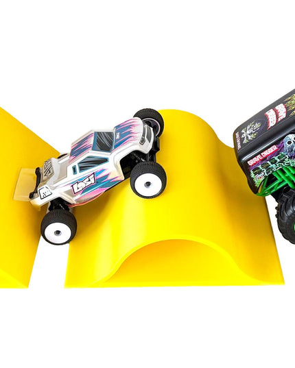 1/24th Monster Truck Ramp Set Includes 3 Jump/Roll Over Ramps - 200mm Works as Display Stand - Includes Anti Slip Rubber Feet - Great Gift!