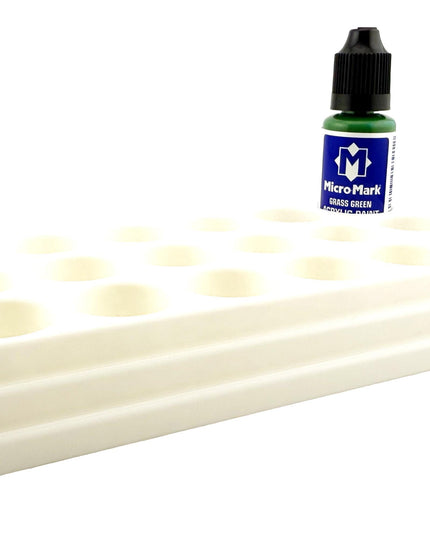 Jeff Did It! - Micro-Mark 20ml Bottle Holder Long Style - Holds 15 Micro-Mark 20ml Paint Bottles - With Anti-Slip Rubber Feet - 3D Printed