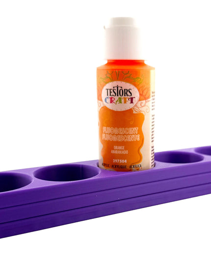 Jeff Did It! - Testors 2oz Bottle Holder - Holds 5 Bottles w/Anti-Slip Rubber Feet  Holds Testors Craft 2oz Bottles 2oz , etc - 3D Printed