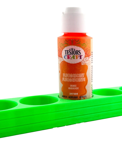 Jeff Did It! - Testors 2oz Bottle Holder - Holds 5 Bottles w/Anti-Slip Rubber Feet  Holds Testors Craft 2oz Bottles 2oz , etc - 3D Printed