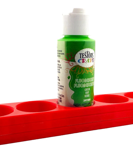 Jeff Did It! - Testors 2oz Bottle Holder - Holds 5 Bottles w/Anti-Slip Rubber Feet  Holds Testors Craft 2oz Bottles 2oz , etc - 3D Printed