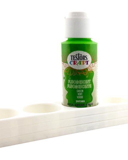 Jeff Did It! - Testors 2oz Bottle Holder - Holds 5 Bottles w/Anti-Slip Rubber Feet  Holds Testors Craft 2oz Bottles 2oz , etc - 3D Printed