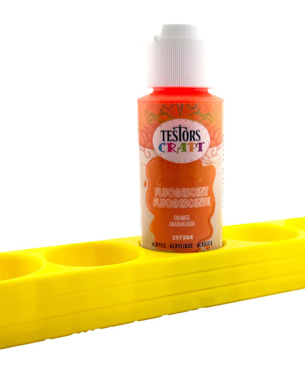 Jeff Did It! - Testors 2oz Bottle Holder - Holds 5 Bottles w/Anti-Slip Rubber Feet  Holds Testors Craft 2oz Bottles 2oz , etc - 3D Printed