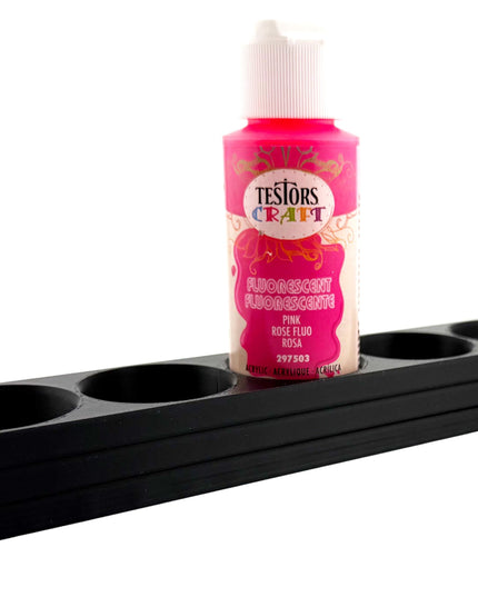 Jeff Did It! - Testors 2oz Bottle Holder - Holds 5 Bottles w/Anti-Slip Rubber Feet  Holds Testors Craft 2oz Bottles 2oz , etc - 3D Printed