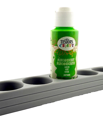 Jeff Did It! - Testors 2oz Bottle Holder - Holds 5 Bottles w/Anti-Slip Rubber Feet  Holds Testors Craft 2oz Bottles 2oz , etc - 3D Printed