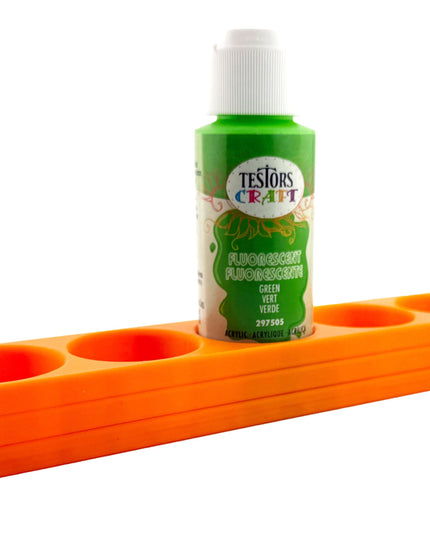 Jeff Did It! - Testors 2oz Bottle Holder - Holds 5 Bottles w/Anti-Slip Rubber Feet  Holds Testors Craft 2oz Bottles 2oz , etc - 3D Printed