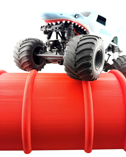 Jeff Did It! - 1/16-1/18th Monster Jelly Half Barrel Jump - 9 Anti-Slip Rubber Help Keep the Fun in Place.  Hours of Fun! - Made in the USA