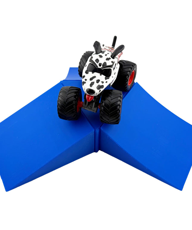 Jeff Did It! - 1:64th Scale Old School Jump Set - Includes 3 Ramps and 1 Pod - Compatible w/ Hot Wheels, Match Box, etc - Made in The USA