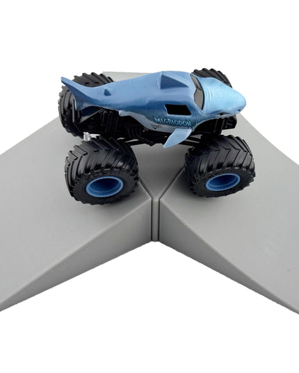 Jeff Did It! - 1:64th Scale Old School Jump Set - Includes 3 Ramps and 1 Pod - Compatible w/ Hot Wheels, Match Box, etc - Made in The USA