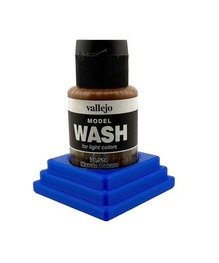 Jeff Did It 35ml Paint Bottle Holder - Holds 1 Bottle Compatible with Vallejo 35ml w Anti-Slip Rubber Feet - 3D Printed - Made in the USA