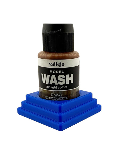 Jeff Did It 35ml Paint Bottle Holder - Holds 1 Bottle Compatible with Vallejo 35ml w Anti-Slip Rubber Feet - 3D Printed - Made in the USA