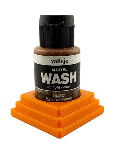 Jeff Did It 35ml Paint Bottle Holder - Holds 1 Bottle Compatible with Vallejo 35ml w Anti-Slip Rubber Feet - 3D Printed - Made in the USA