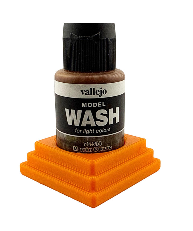 Jeff Did It 35ml Paint Bottle Holder - Holds 1 Bottle Compatible with Vallejo 35ml w Anti-Slip Rubber Feet - 3D Printed - Made in the USA