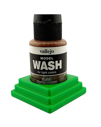 Jeff Did It 35ml Paint Bottle Holder - Holds 1 Bottle Compatible with Vallejo 35ml w Anti-Slip Rubber Feet - 3D Printed - Made in the USA