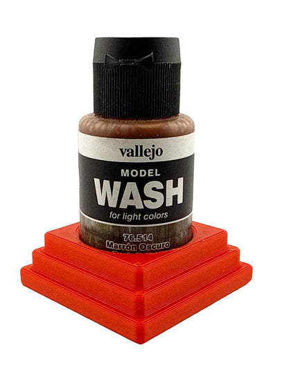 Jeff Did It 35ml Paint Bottle Holder - Holds 1 Bottle Compatible with Vallejo 35ml w Anti-Slip Rubber Feet - 3D Printed - Made in the USA