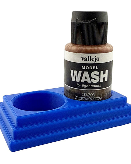 Jeff Did It 35ml Paint Bottle Holder - Holds 2 Bottles Compatible with Vallejo 35ml w Anti-Slip Rubber Feet - 3D Printed - Made in the USA