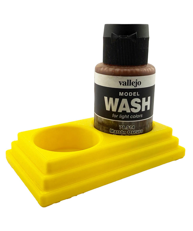 Jeff Did It 35ml Paint Bottle Holder - Holds 2 Bottles Compatible with Vallejo 35ml w Anti-Slip Rubber Feet - 3D Printed - Made in the USA