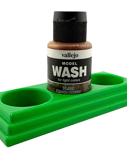 Jeff Did It 35ml Paint Bottle Holder - Holds 3 Bottles Compatible with Vallejo 35ml w Anti-Slip Rubber Feet - 3D Printed - Made in the USA