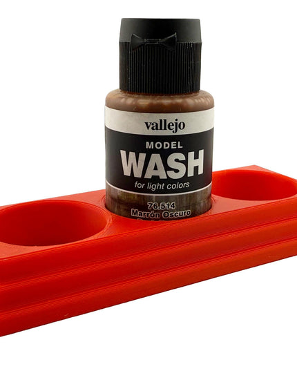 Jeff Did It 35ml Paint Bottle Holder - Holds 3 Bottles Compatible with Vallejo 35ml w Anti-Slip Rubber Feet - 3D Printed - Made in the USA