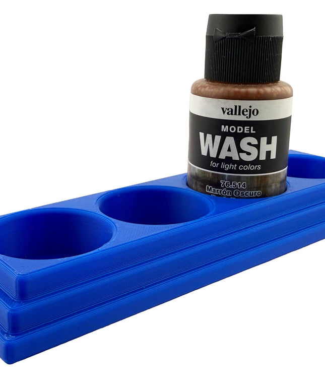 Jeff Did It 35ml Paint Bottle Holder - Holds 4 Bottles Compatible with Vallejo 35ml w Anti-Slip Rubber Feet - 3D Printed - Made in the USA