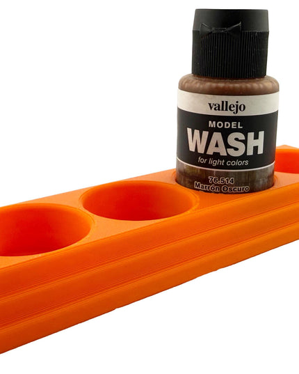 Jeff Did It 35ml Paint Bottle Holder - Holds 4 Bottles Compatible with Vallejo 35ml w Anti-Slip Rubber Feet - 3D Printed - Made in the USA